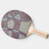 Ping Pong Raquette de ping-pong violette abstraite (Côté)
