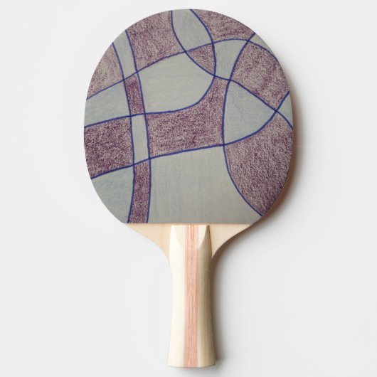 Ping Pong Raquette de ping-pong violette abstraite (Devant)