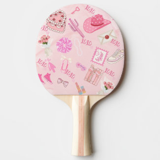 Ping Pong Raquette de pingpong rose kawaii féminine