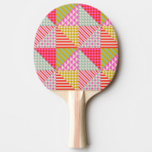 Raquette de tennis de ping-pong en patchwork color