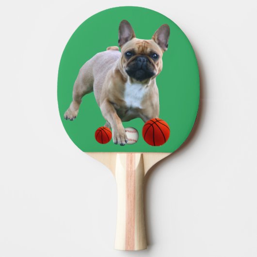 Ping Pong Raquette de tennis de table Bouledogue français (Devant)