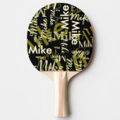 Ping Pong Raquette de tennis de table Cool avec nom noir (Devant)
