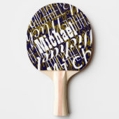 Ping Pong Raquette de Tennis de Table Cool - Monogramme (Dos)