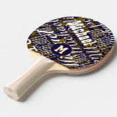 Ping Pong Raquette de Tennis de Table Cool - Monogramme (Devant Angle)
