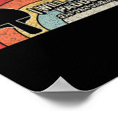 Ping Pong  Retro Fun Table Tennis Poster (Hoek)