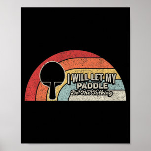 Ping Pong Retro Fun Table Tennis Poster