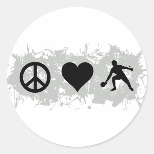 Ping Pong Ronde Sticker (Voorkant)
