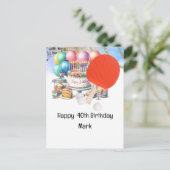 Ping pong Table Tennis 40e Anniversaire Carte Boss (Debout devant)