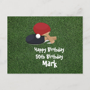  Ping pong Table Tennis Birthday Card Briefkaart