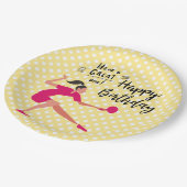Ping Pong Table Tennis Birthday Girl voor party Papieren Bordje (Gekanteld)