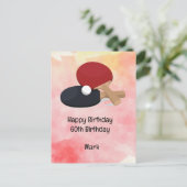 Ping pong Table Tennis Carte Anniversaire (Debout devant)
