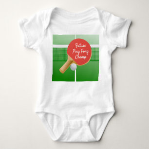 Ping Pong Table Tennis Design Baby Bodysuit