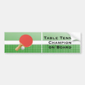 Ping Pong Table Tennis Design Bumper Sticker (Devant)