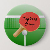 Ping Pong Table Tennis Design Button (Voorkant)