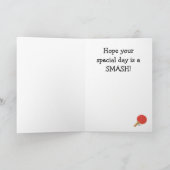 Ping Pong Table Tennis Design Carte de voeux (Intérieur)