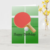 Ping Pong Table Tennis Design Carte de voeux (Fleur jaune)