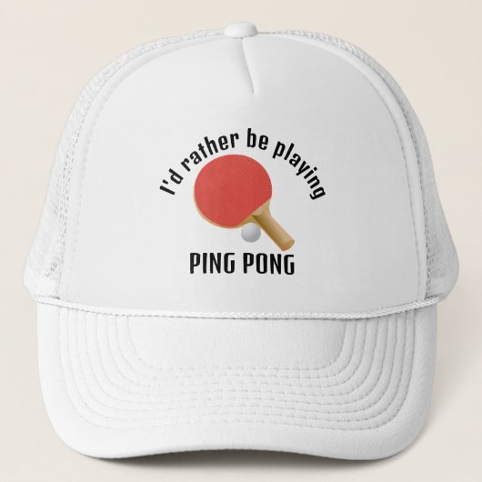 Ping Pong Table Tennis Design Casquette (Devant)