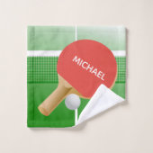 Ping Pong Table Tennis Design Ensemble de serviett (Gant de toilette)