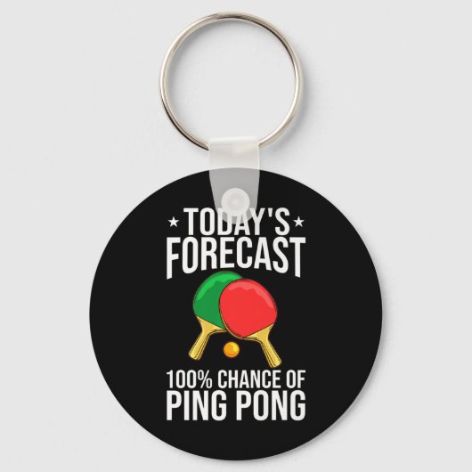 Ping Pong Table Tennis Player Balls Paddle Game Sleutelhanger (Voorkant)