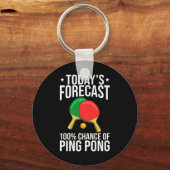 Ping Pong Table Tennis Player Balls Paddle Game Sleutelhanger (Voorkant)