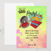 Ping Pong Table Tennis slotefeest grappig Kaart (Voorkant / Achterkant)