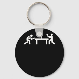 Ping Pong Table Tennis Stick Figures Pingpong Sleutelhanger