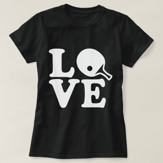 Ping pong tafel tennis love t-shirt (Design voorkant)