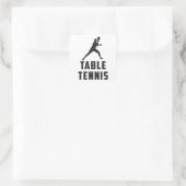 Ping Pong Tafel Tennis Paddle Speler Gift Idee Vierkante Sticker (Tas)