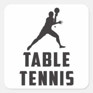 Ping Pong Tafel Tennis Paddle Speler Gift Idee Vierkante Sticker
