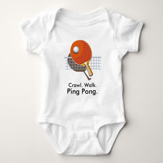 Ping Pong Tafeltennis Baby Body Romper (Voorkant)