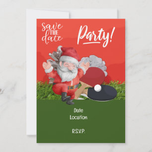 Ping Pong Tafeltennis Kerstmis met de Kerstman Kaart