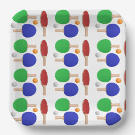 Ping Pong Tafeltennis Verjaardagsfeest Papieren Bordje
