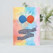 Ping Pong thema Bedankt kaart (Staand voorkant)