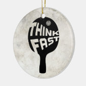 Ping Pong Think Fast Keramisch Ornament (Links)