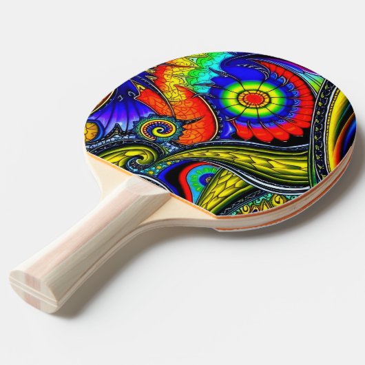 Ping Pong Une raquette de ping-pong décorée (Devant Angle)