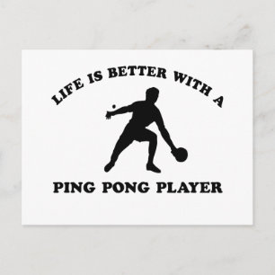 Ping Pong Vector Design Briefkaart