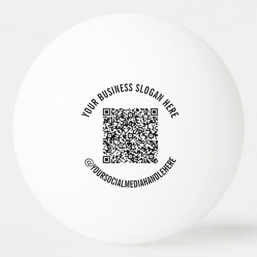 Ping Pong Votre balle de ping-pong avec code QR scannable et (Devant)