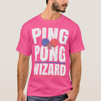 Ping Pong Wizard Player Champion Tshirt Kantoor Ta
