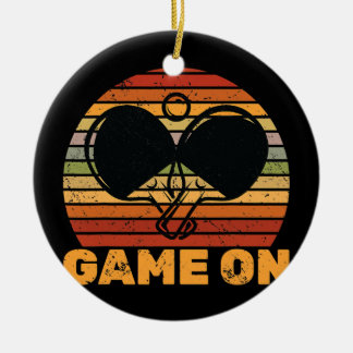 Pingel Pong Game op de Speler van de Varsiteit van Keramisch Ornament
