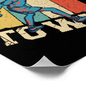 Pingel Pong Table Tennis Hook Serve to Win Retro Poster (Hoek)