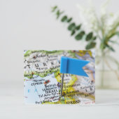 Pingle de carte placée à Jérusalem, Israël sur la  (Debout devant)