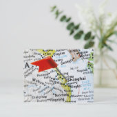 Pingle de carte placée à Shanghai, Chine sur la ca (Debout devant)