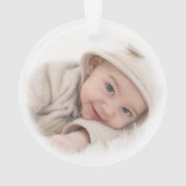 Pingouin 1er Noël Bleu Ornement personnalisé (dos)