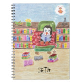 Pingouin à lecture intelligente carnet enfant pers (Devant)