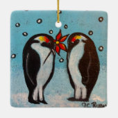 Pingouin amour ornement de Noël (Dos)