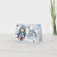 Pingouin avec carte enfant