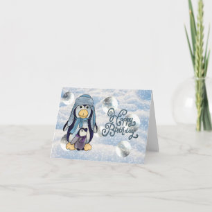 Pingouin avec carte enfant