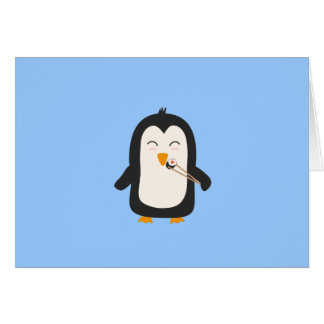 Pingouin avec des sushi
