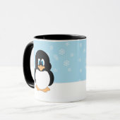 Pingouin avec la tasse de flocons de neige (Devant gauche)