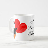 Pingouin avec le coeur - tasse (Devant gauche)